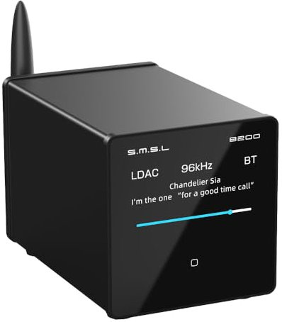 SMSL B200 Decoder Receiver Bluetooth 5.1 Audio Preamplifier CS43131 Chip RCA Output Coaxial Optical Output USB Input