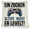 speecheese Zocker altert Nicht er levelt Controller Kissen Farbenfrohes Design im Gaming Stil