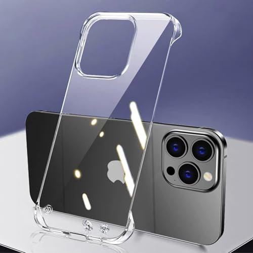 FAOMSEBS iPhone 15 Pro Max Borderless Slim Case with Bare Metal Feel - Ultra Thin [No Case Feel] Rapid Heat Dissipation, Resilient Shockproof Cover 6.7'', 2023