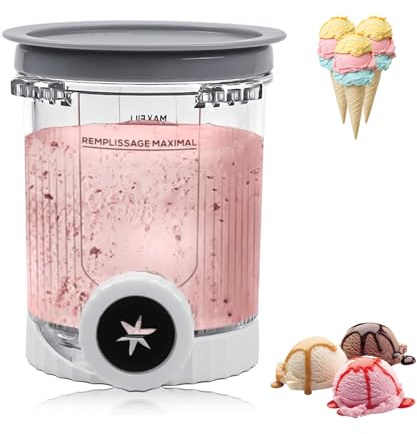 1 recipiente para Ninja Swirl by CREAMi - Recipiente para helados y helados (480 ml, para NC701EU, accesorios para Ninja Creami, sin BPA, apto para lavavajillas (1)