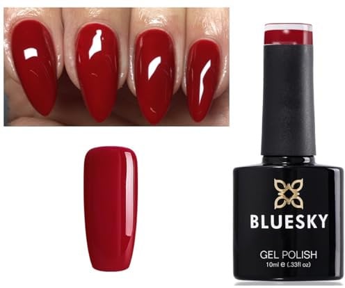 Bluesky Nail Gel Polish DARK RED, READY TO PARTY RED UV LED Soak Off