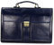 Belli Design Bag B italienische Leder Businesstasche Arbeitstasche Messenger Aktentasche Lehrertasche Laptoptasche unisex in dunkelblau - 40x30x14 cm (B x H x T)