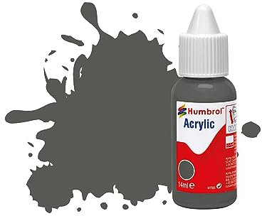 Humbrol Acrylic Paint, No 27 Sea Grey - Matt, 14 ml (Pack of 1)