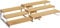 SONGMICS Mensole Cucina, Portaspezie, Set di 2 Organizzatori in Legno Ingegnerizzato, Scaffali Estensibili a 3 Ripiani, per Dispensa, Armadietto, Mobiletto, Beige Naturale e Bianco Nuvola KCS016N02
