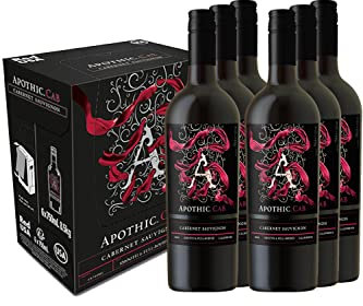 Apothic Cabernet Sauvignon, Californian Red Wine, 6x 750ml bottles