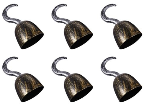 jojofuny 6Pcs Pirat Hooks Captain Hook Pirate Captain Cosplay Kostümzubehör Piraten Hand Plastik Haken Piraten Dress- Up- Requisite Handheld Requisite für Erwachsene Kinder