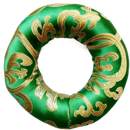 Small Doughnut Singing Bowl Cushion 11 Cm | Buddhist singning bowl cushion for small size singing bowl (Green)