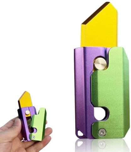 Bewinner Schwerkraft Fidget Toys - Funny Aluminiumlegierung taktile Qualität Karotte Messer Spielzeug, sensorische Spielzeug Angst Stress Relief Spielzeug für Strumpf Stuffers