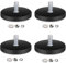 4 Imanes de Neodimio, 43mm con Rosca Exterior M6, Imanes Roscados, Imanes Roscados, para Vehículos, Lámparas, Instrumentos y Dispositivos