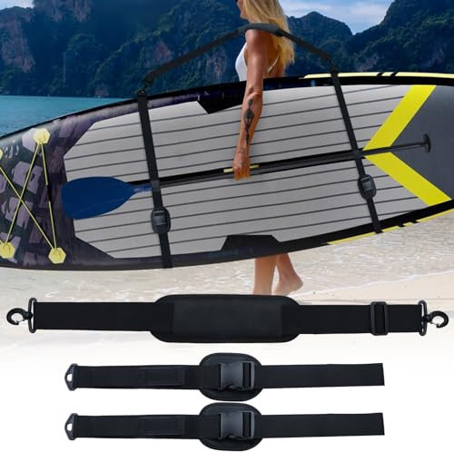 Ajustable Tabla de Surf Correa de Transporte con Clip,PGTC Correa de Hombro Ajustable Paddleboard Canoa Tabla de Surf Kayak Correa de Transporte Longboard Paddleboard Accesorios