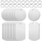 40 Pieza Etiquetas en Blanco de Acero Inoxidable Rectangulares, Etiquetas Metálicas en Blanco Estampadas, Llavero en Blanco de Acero Inoxidable, Accesorios Llavero Personalizados