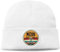 Mütze Beanie Moin Wintermütze Statement Spruch Print Geschenk Unisex Strickmütze für Herren & Damen - Weiß