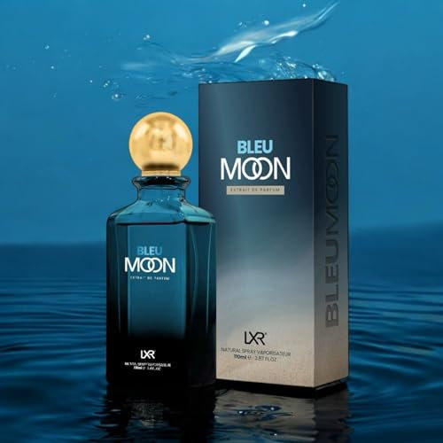 Bleu Moon Extrait De Parfum by LXR 110ml | Bergamot | Rose | Musk |Vanilla |Fresh, Invigorating, and Unforgettable |-FragMade
