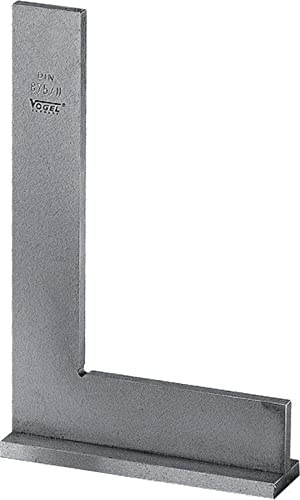 Feinmechanischer Anschlagwinkel DIN 875/GG-2 mit ausziehbaren Flügeln, ideal für Messungen und Ausrichtungen bei Holz- und Metallbearbeitungsarbeiten.