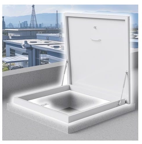 Premium Waterproof Flat Roof Access Hatch Skylight - Custom Metal Attic Ladder with Secure Snap Lock & Handle (Interior Size 95 x 95 cm) for Safe Access to Your Roof
