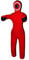 Gax Kampfsportpuppe, Boxsack – für BJJ, MMA, Muay Thai, Judo, Tritte, Boxen, Ringen, zielgenaues Schlagen, Kampfsport und Fitnesstraining, Leinenstoff-Material, rot, rot, 6 Feet (180 cms)