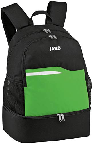 JAKO Herren Rucksack Competition 2.0, schwarz/soft green, 34x24x48 cm, 1818