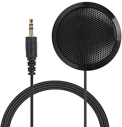 Topiky Microphone de conférence, Microphone de Bureau pour Ordinateur de Bureau omnidirectionnel Portable 3.5mm EY-510 pour Un Enregistrement de conférence vidéo et Un Appel de réunion