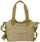 JENNIFER JONES - Große Damen Handtasche aus Canvas und Echtleder - Vintage Look - Casual Schultertasche - Umhängetasche