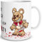 TRIOSK Tasse Horror Teddy Bär Messer mit Spruch Du bist lustig Dich töte ich zuletzt Geschenk Spaßtasse für Arbeit Büro Männer Frauen Kollegen, Keramik 300ml