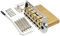 Musiclily Ultra 52,5 mm Solido Ottone Stile Ponte Tremolo 6 Viti Knife Edge per Chitarra Elettrica Tipo Strat, Hybrid