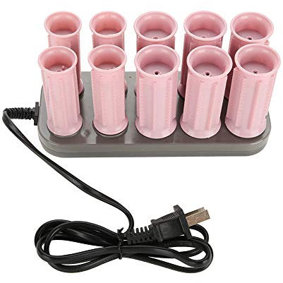 10-teilige professionelle elektrische beheizte Rolle, Lockenwickler für langes Haar, Lockenwickler, Haarschlauch, Haarstyling (Basic)