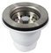 RANRAO 60mm Stainless Steel Sink Mini Basket Strainer Waste Kit 85mm Flange