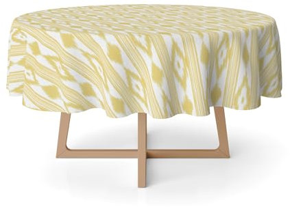 Martina Home Harzbeschichtete Tischdecke Inseln, rund, 140 cm, Gelb