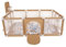 Selonis Laufstall Baby Großer Spielplatz Mit 100 Bälle Laufgitter Für Kinder, Beige:Pastellbeige/Pastellblau/Weiß