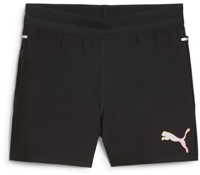 PUMA Damen Run 3” Ultraform Tight Biker-Shorts, Puma Black-fireglow, S EU