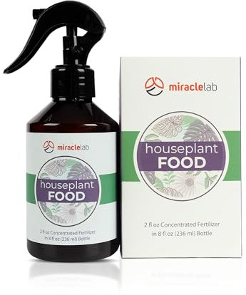 Miracle Lab Liquid Houseplant Fertilizer I Special Formula with Natural Organic Ingredients I All Purpose Indoor Plant Food (2 oz Concentrated Houseplant Food)