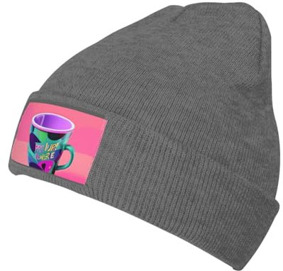 ZISHAK 90er-Jahre-Körbchen-Design, Unisex, modische Strickmütze, perfekt für kaltes Wetter, bequeme und warme Mütze, 90er-Jahre-Design., Einheitsgröße