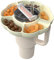 Hekasvm Snackteller mit 5 Fächern für Stanley Cup 40 Oz, Snack Schale Silikon für Stanley Thermobecher, Wiederverwendbare Snack-Tablett, Zubehör für Stanley Cup (Beige)