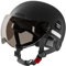 Smileshiney Medio Casco Moto Hombre | Casco Moto Abierto Retro | Casco De Motocicleta De Cara Abierta con Visera Solar, Anticolisión Protege La Seguridad Vial De Los Usuarios, Black