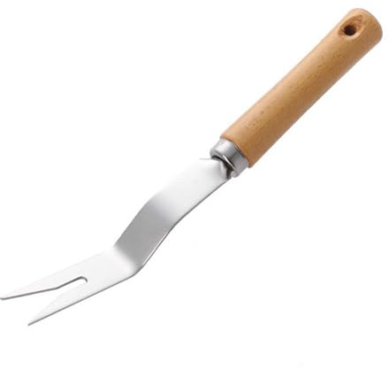 XMYCYuChen One Piece Stainless Steel Wooden Garden Weeding Tools Eronomic Handle Deep Root Weeder Remover Durable Gardening Weed Picker Tool for Garden Digging
