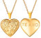 U7 Personalised Gold Locket Necklace Family Jewellery Tree of Life Heart Lockets Women Men Custom