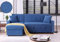 Visco Therapy Hinton L Shaped Corner Sofa Bed with Hidden Storage and Reversible Chaise - Versatile LH or RH orientation - BLUE
