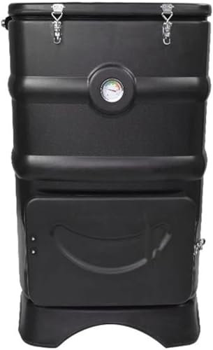 Compostiera, Contenitore for compost, Compostatore Rapido Tutto L'anno, Compostiera Termica for Esterni con Termometro Contenitore for Compost da Controsoffitto(Svart)(Svart)
