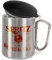 Prozente Momente Spritz & Apres Ski | Edelstahl-Trinkbecher mit Karabinerhaken | 330 ml | Becher | Apres-Ski | Camping | Silber