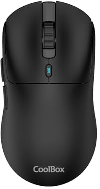 CoolBox W03 Kabellose Gaming-Maus mit dreifacher Verbindung 2,4 GHz/Bluetooth 5.0/USB-C, 7 Tasten, bis zu 30 Stunden Akkulaufzeit, 10000 DPI, Pixart 3325-Sensor, Superlight 57 g, Schwarz