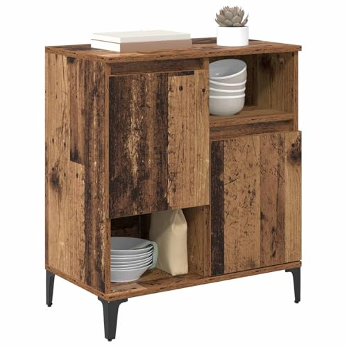 vidaXL Sideboard Old wood 60 x 35 x 70 cm Engineered wood, Stylish Rectangular Sideboard, Durable Indoor Storage Unit, Modern Cabinet for Living Room, Ample Functional Organization