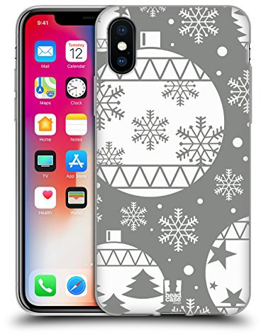 Head Case Designs Bälle Silber Urlaub Kollektion Soft Gel Handyhülle Hülle kompatibel mit Apple iPhone X/iPhone XS