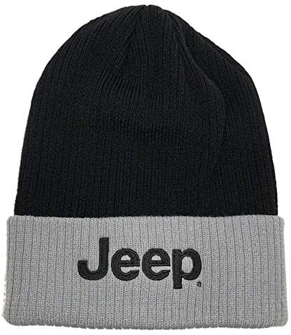 Jeep Flip Knit Hat Beanie Hat Grey/Black