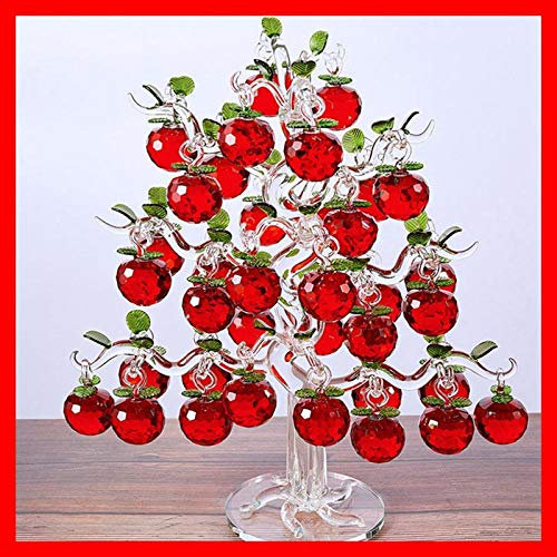 Künstlicher Kristall-Apfelbaum mit 36 Äpfeln, Fengshui, zum Aufhängen, Ornament, Einweihungsdekoration, 30 mm Apfel