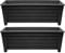 Optimal Products Long Trough/Oval/Square Plant Pot Plastic Planter Indoor Home Outdoor Garden Window Herb Flower Box (55cm Trough Ebony, 2)