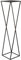 HowHomely 100 cm Support de fleurs en métal noir moderne en forme de X, Porte Plante Exterieur, Support pour Plantes
