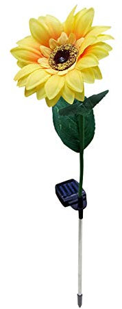 Power Lamp Light Yard Girasol LED Jardín Paisaje Decoración al aire libre Solar Home Decor Micromáquina (Multicolor, One Size)
