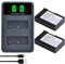 PowerTrust 2Pcs EN-EL9 EN-EL9A Akku und Ladegerät für Nikon D5000, D40, D40x, D60, D3000 Kamera