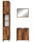 Vicco Conjunto de Muebles de baño Kiko, Roble rústico, 3 Partes, con Armario Alto