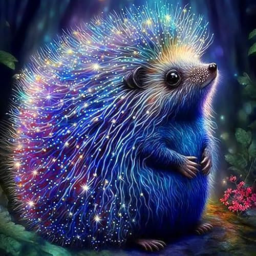 Huacan Diamond Painting AB Steine Igel Diamant Paintings Bilder Malerei Voll Runde Stickerei für Kinder Erwachsene Haus Wand Zimmer Dekor 30x30cm
